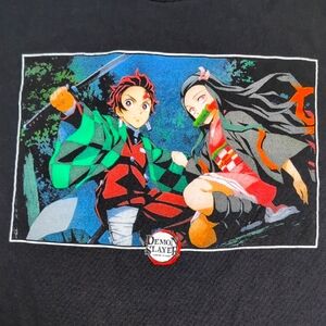 Demon Slayer T-shirt, Kimetsu No Yaiba, Black, Size Medium